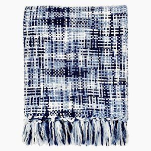 Ashley Home Store Blue Woven Throw Blanket - NEW!